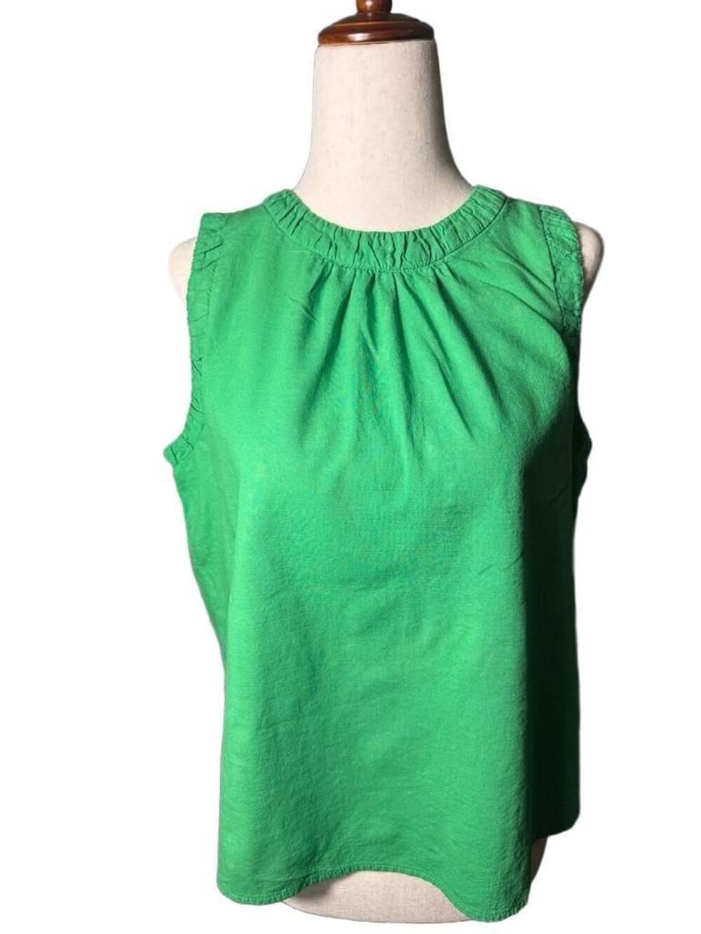 Loft Blouse Size S Green Sleeveless Top h1555